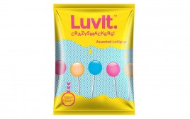 Luvit Crazy Smackers! Assorted Lollipop  Pack  60 grams
